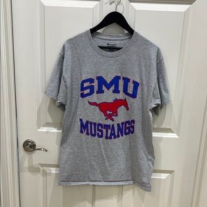 Gray SMU Mustangs T-Shirt
